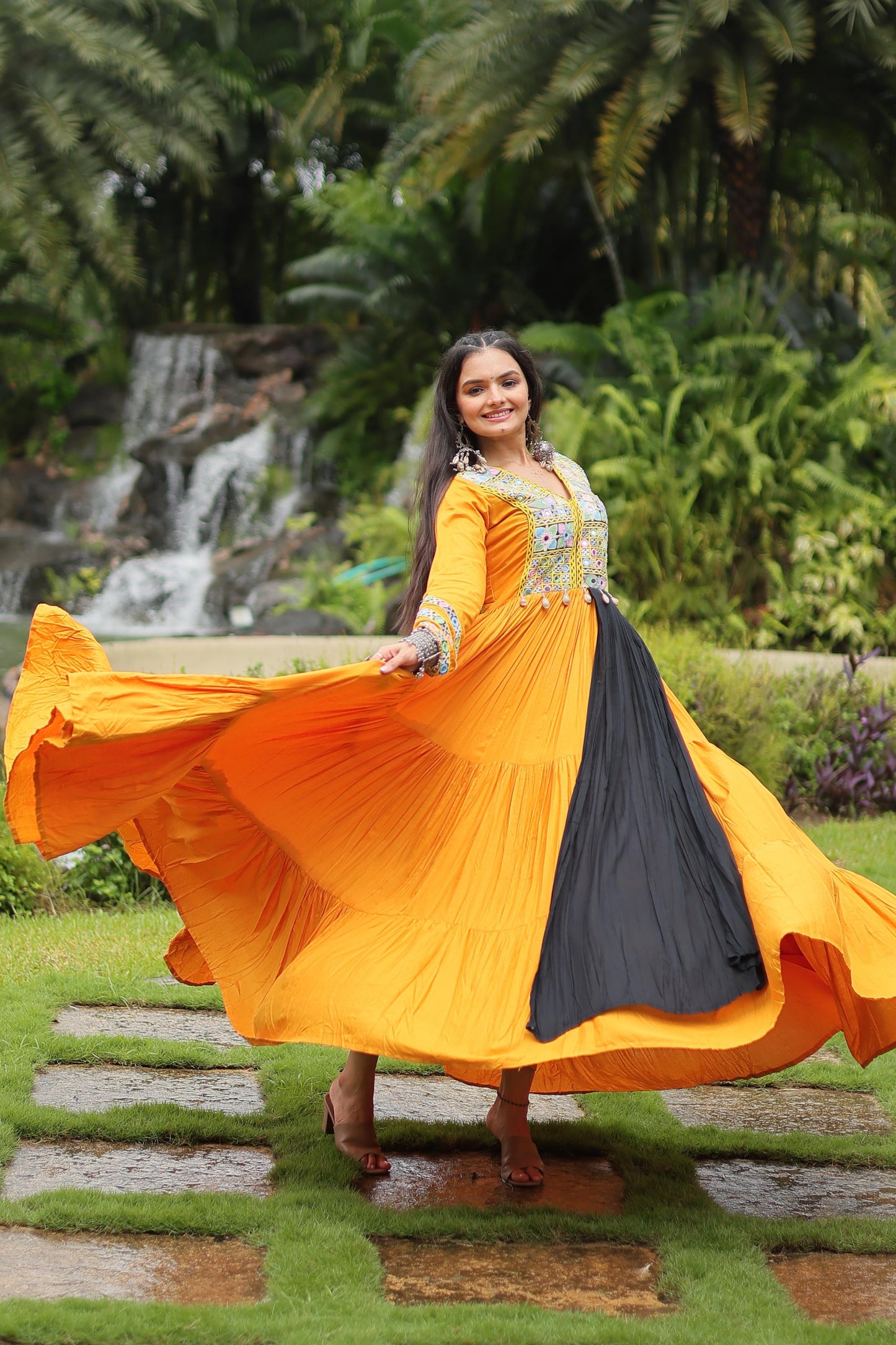Enchanting Yellow Partywear Gown