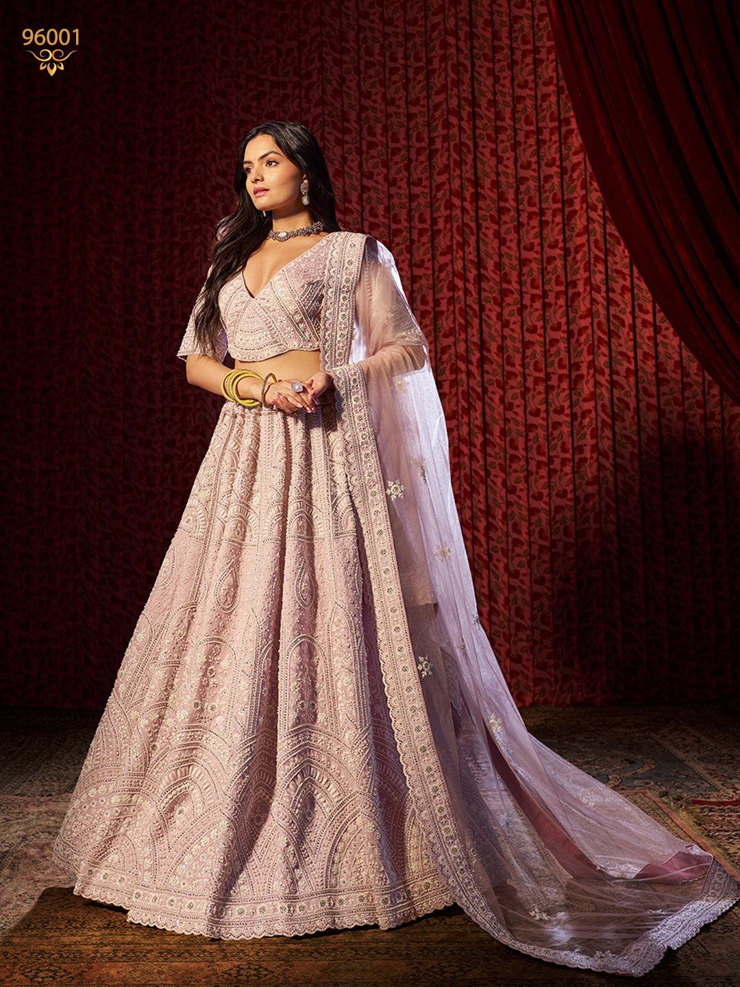 Lilac Superior Silk Premium Lehanga