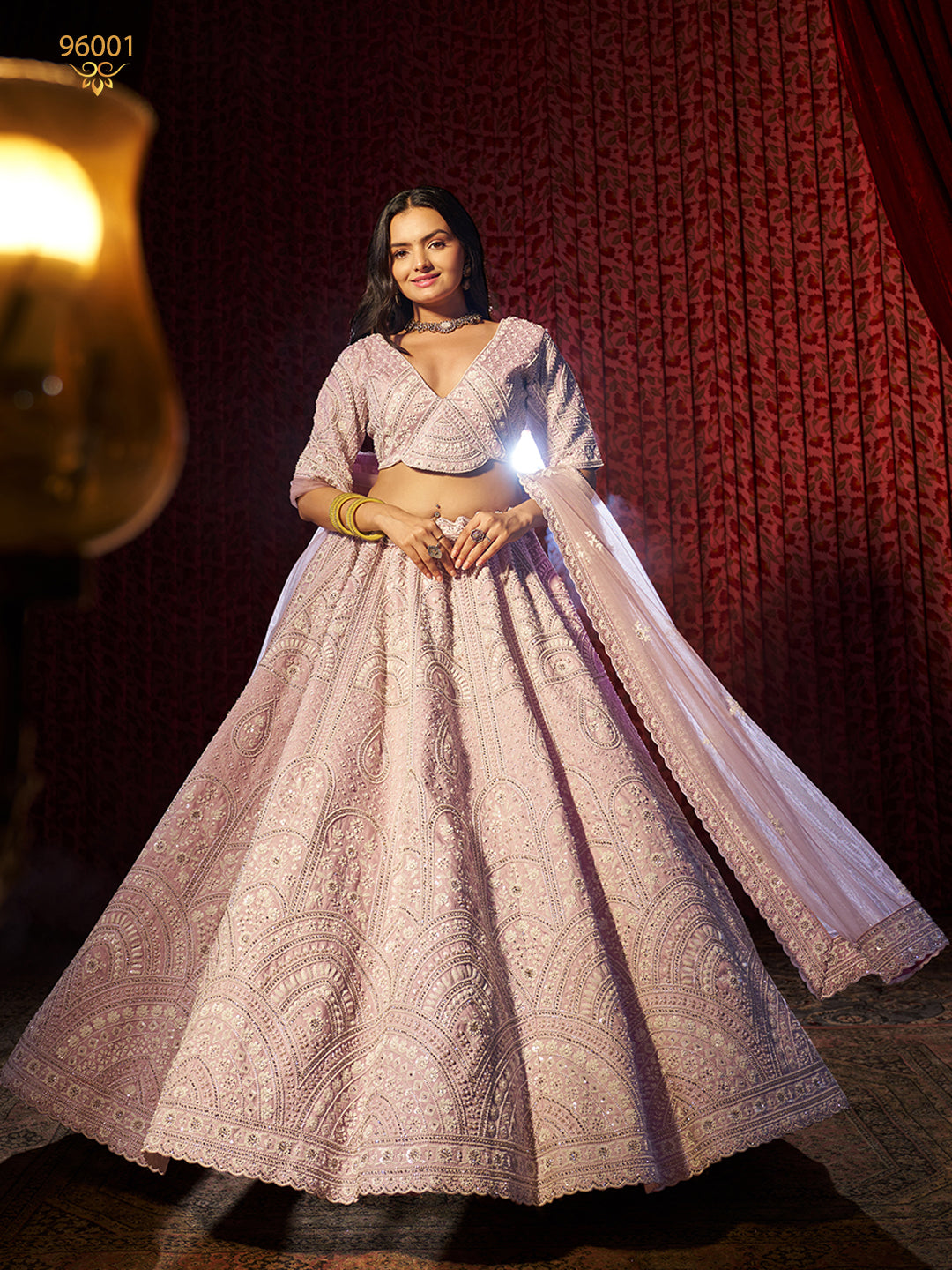 Lilac Superior Silk Premium Lehanga