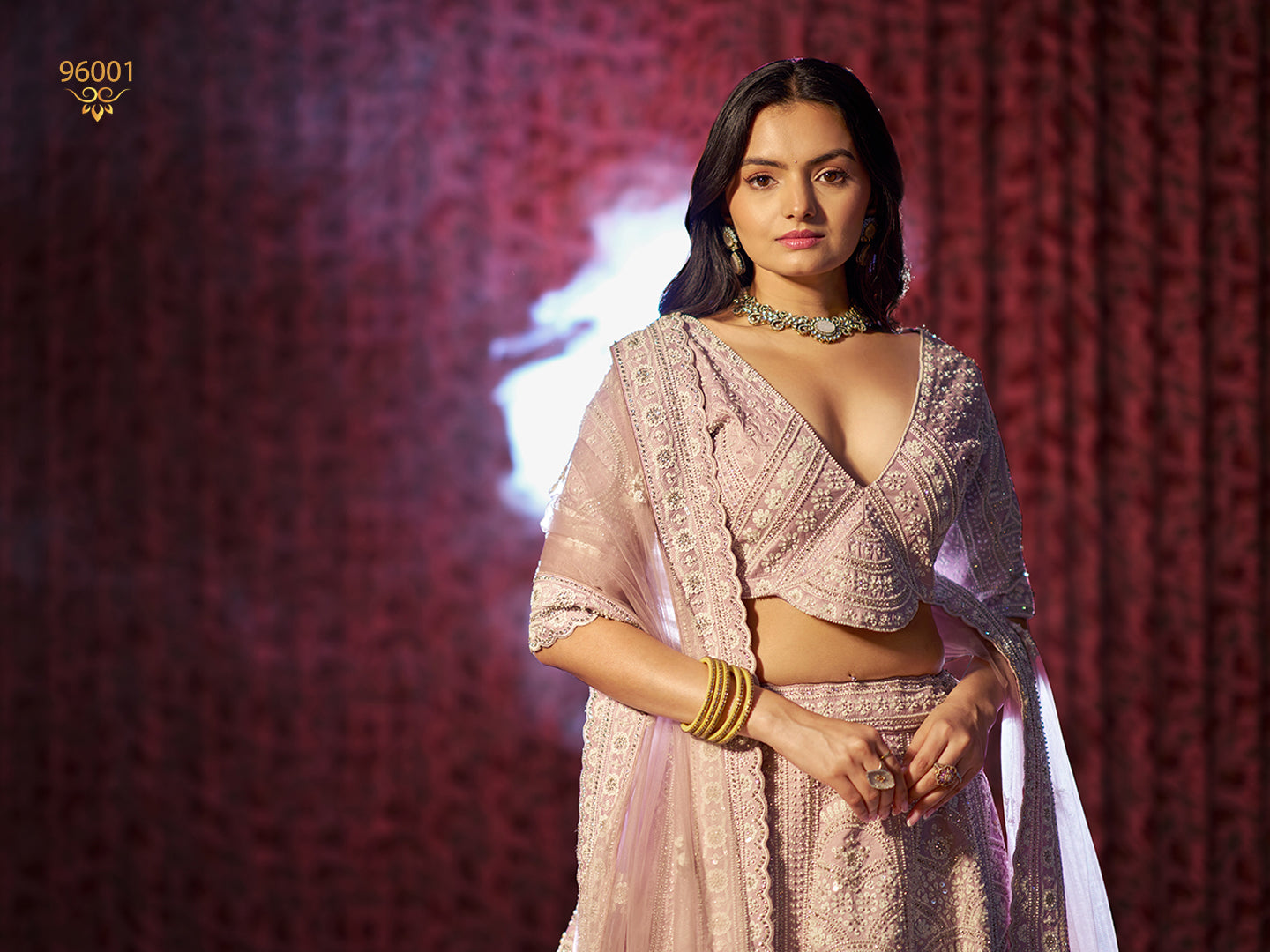 Lilac Superior Silk Premium Lehanga