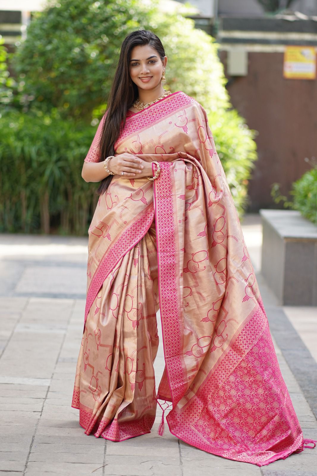 HERITAGE PURE TISSUE SILK AFFORDABLE SENSUAL STYLISH ETHNIC PRO LOOKS SAREES