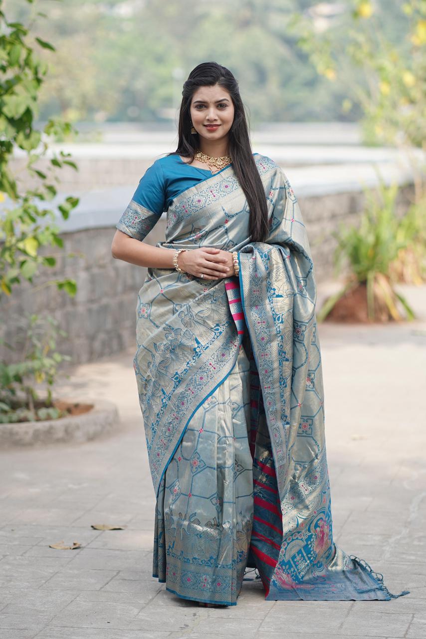 HERITAGE PURE TISSUE SILK AFFORDABLE SENSUAL STYLISH ETHNIC PRO LOOKS SAREES