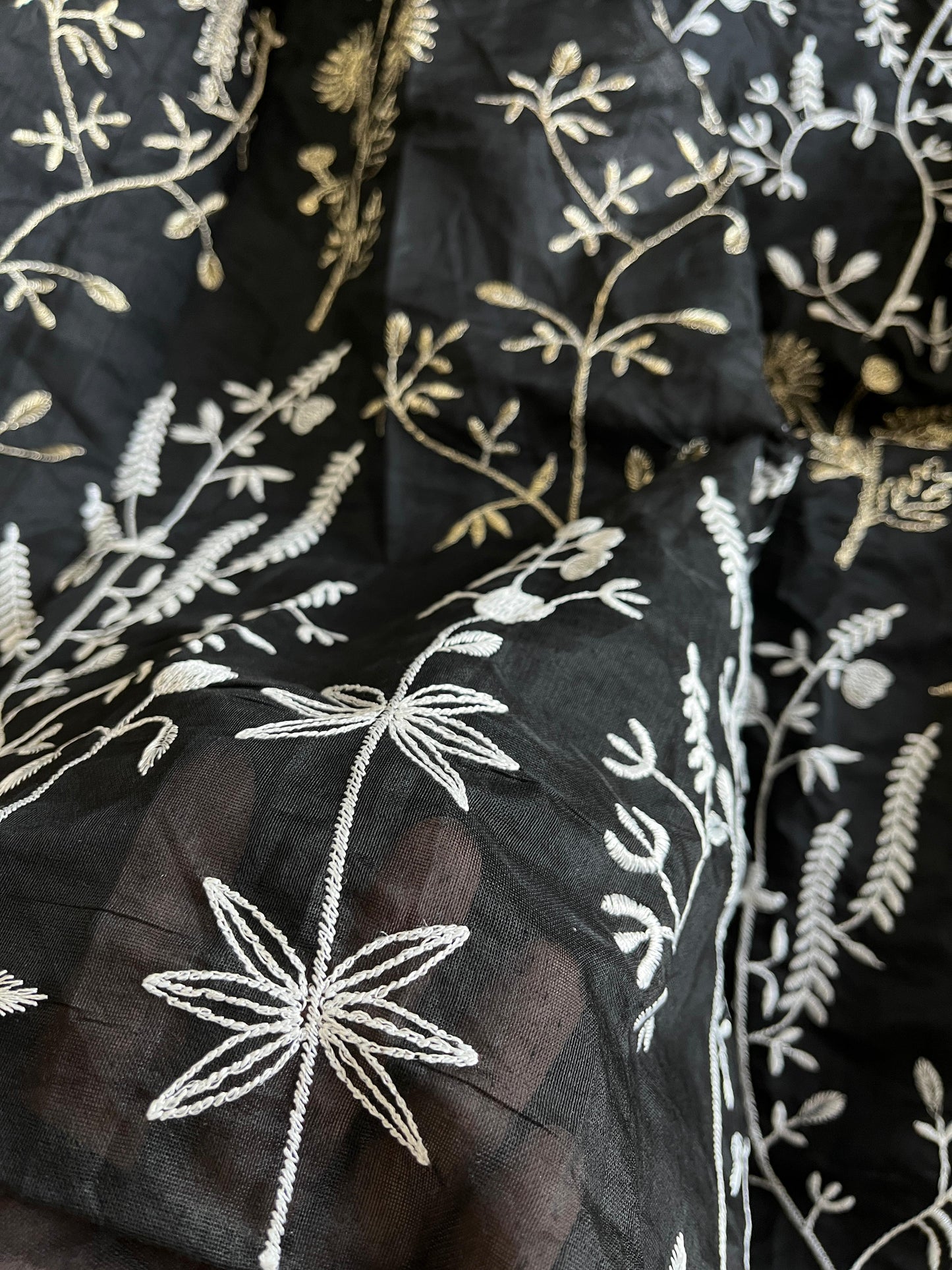 Black Premium Chanderi Saree