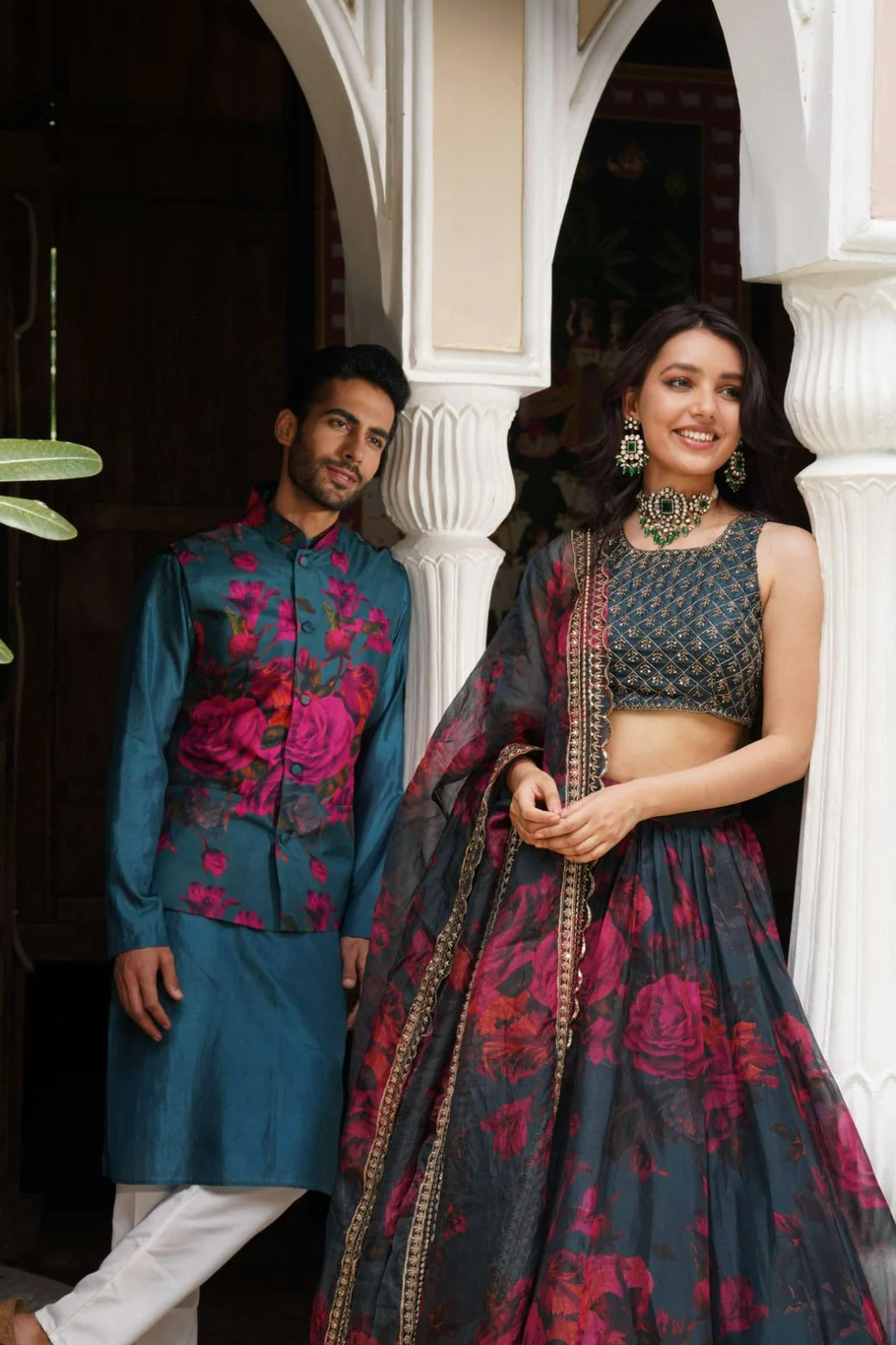 Intricate Sequins Timeless Floral Charm Lehanga