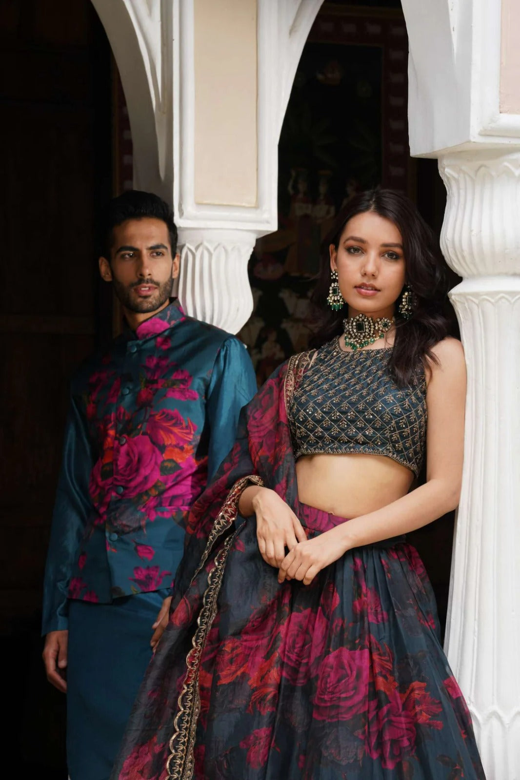 Intricate Sequins Timeless Floral Charm Lehanga