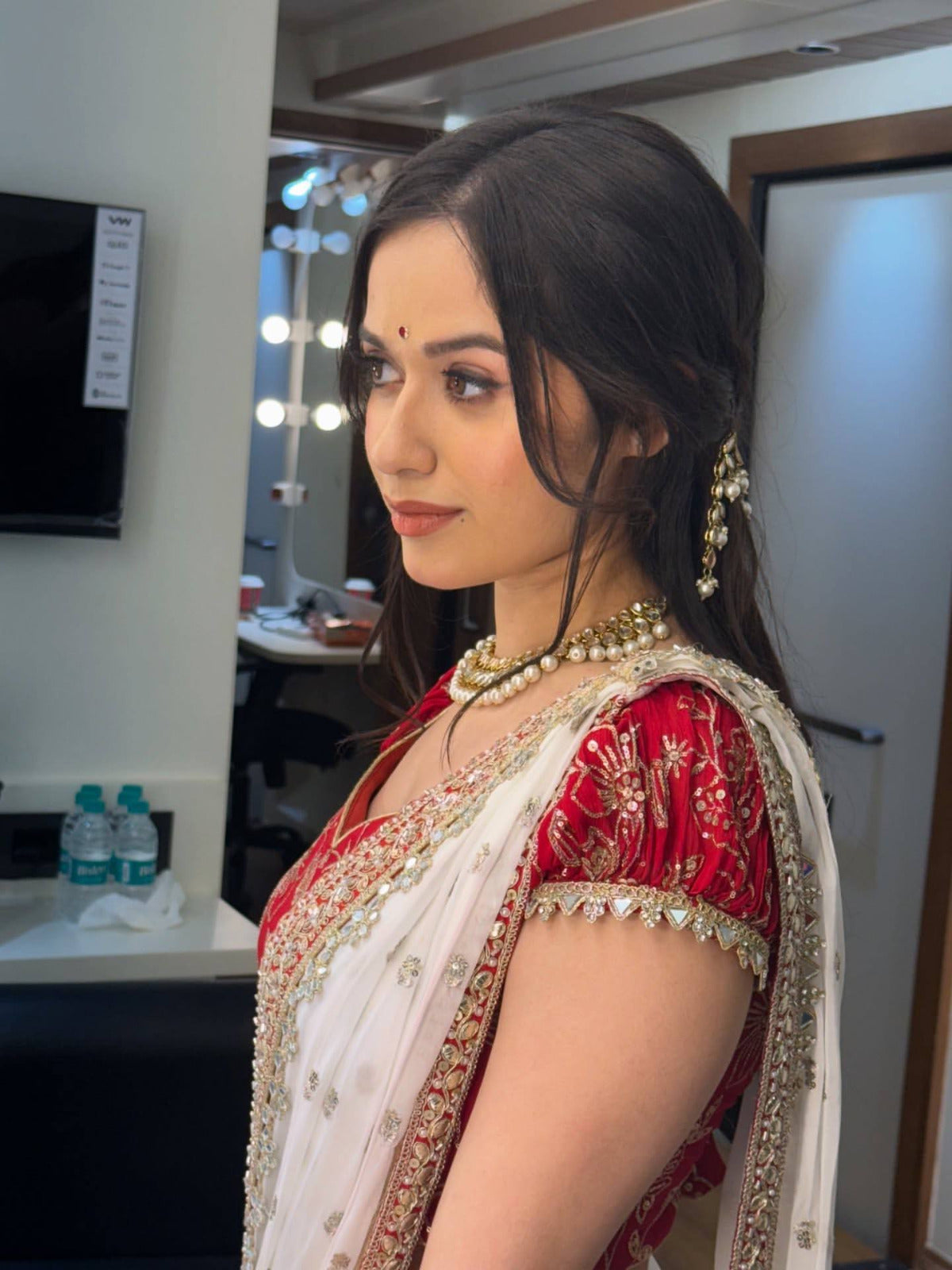 Stunning Ethnic Real Mirror Work Designer Saree