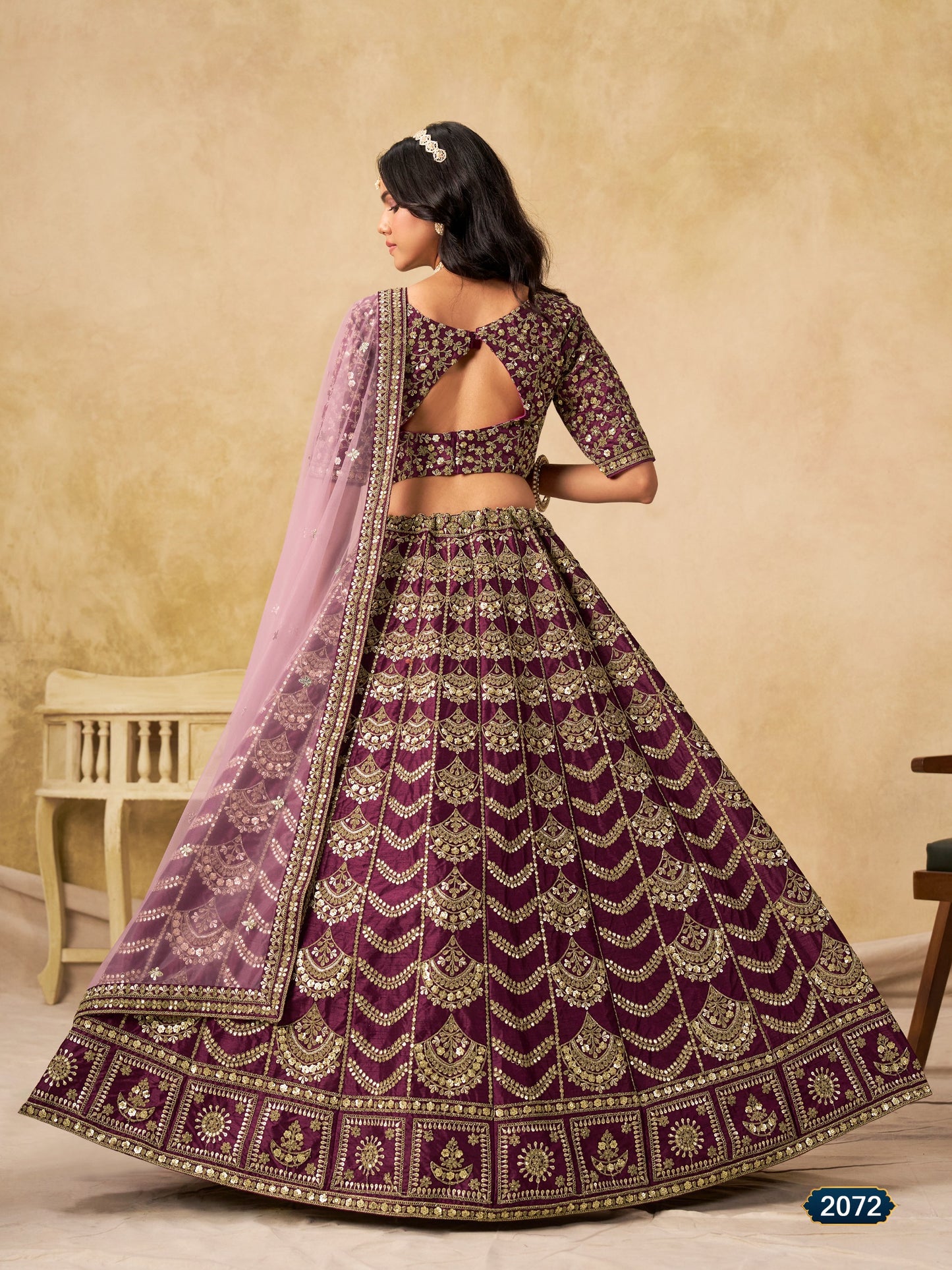 Premium Embroidered Wedding Style Art Silk Lehanga