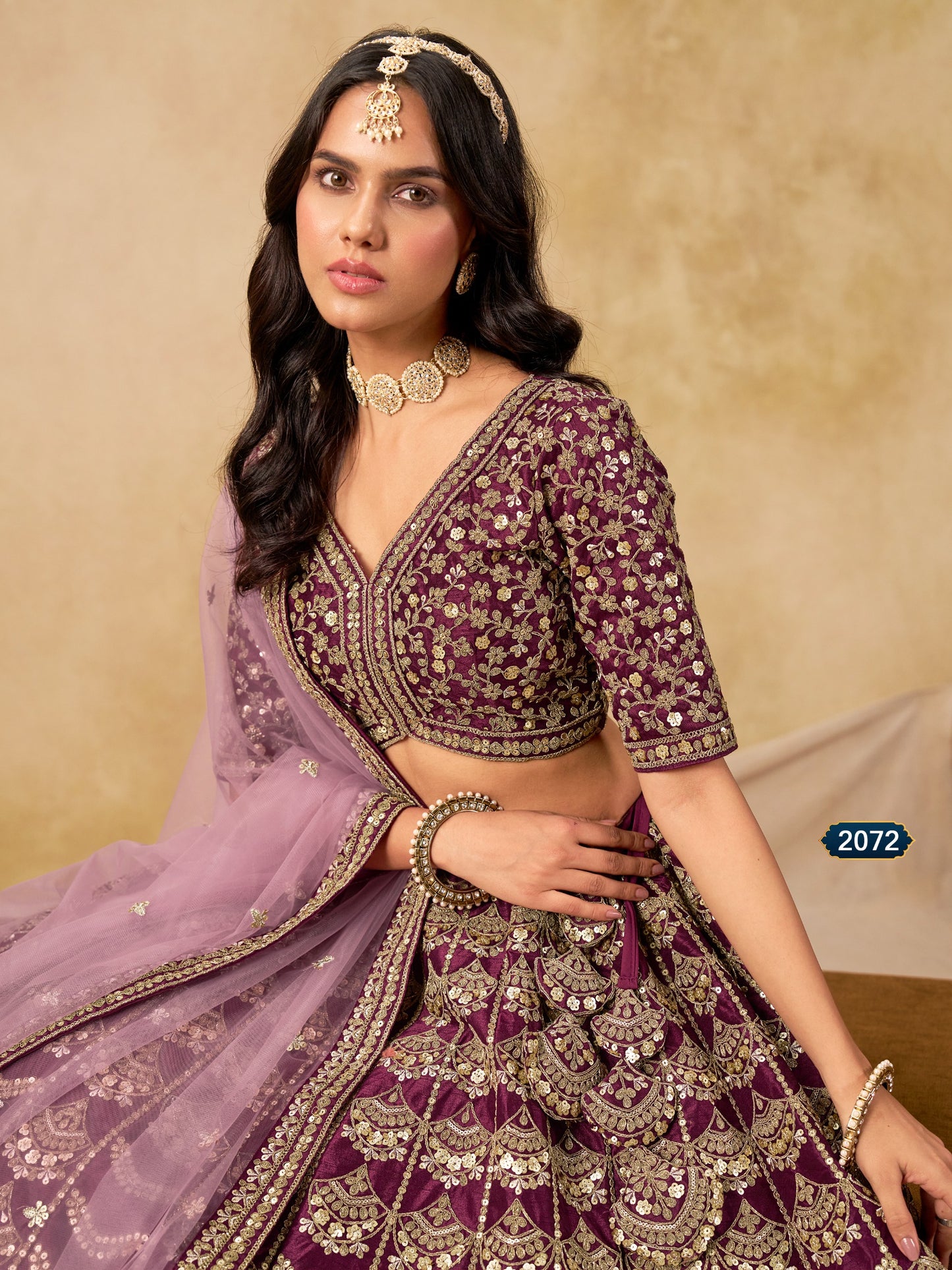 Premium Embroidered Wedding Style Art Silk Lehanga