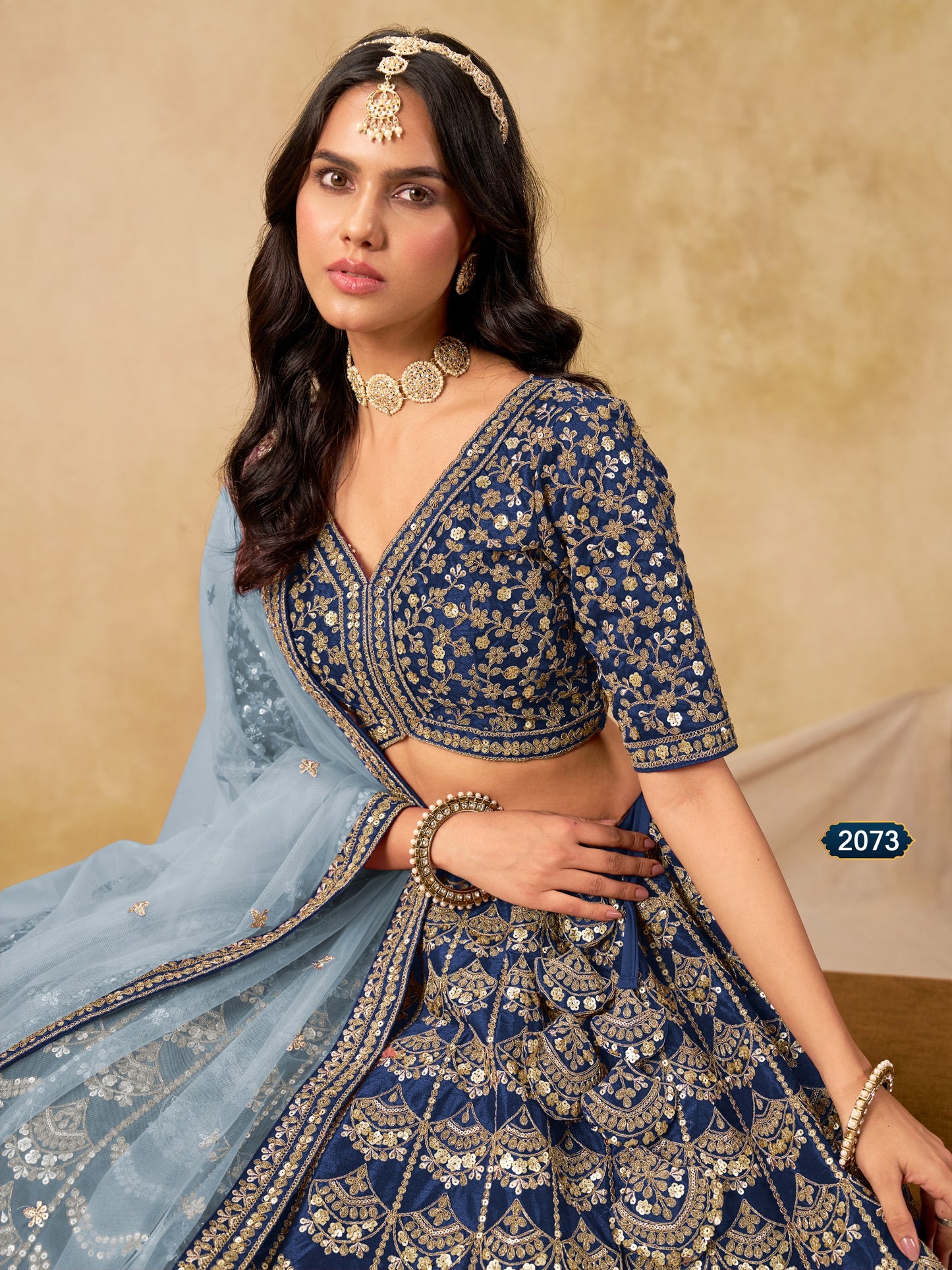 Premium Embroidered Wedding Style Art Silk Lehanga