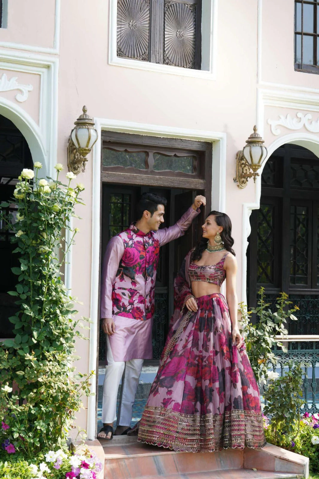 Intricate Sequins Timeless Floral Charm Lehanga