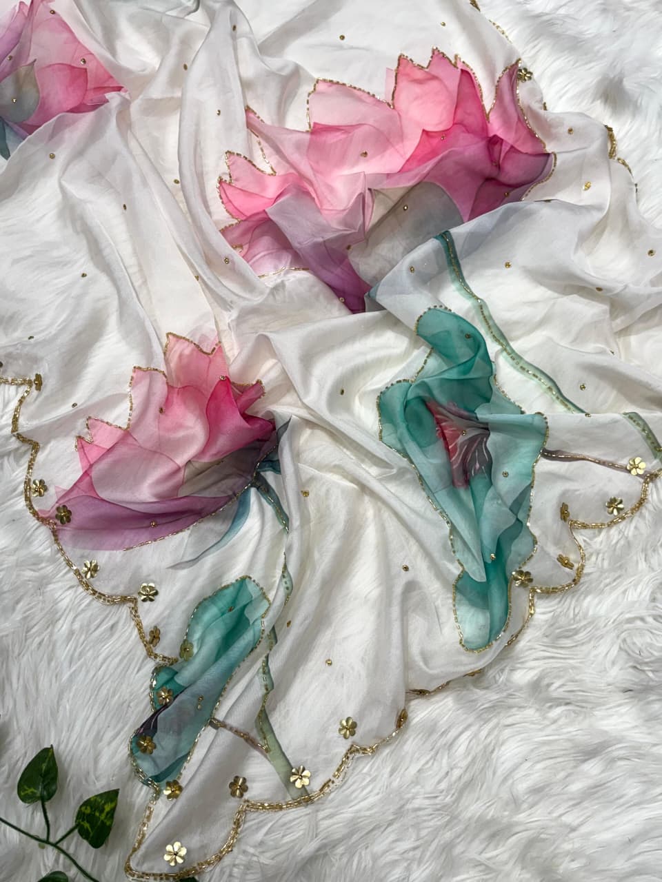 Floral Soft Tabby Silk FLoral Summer Saree