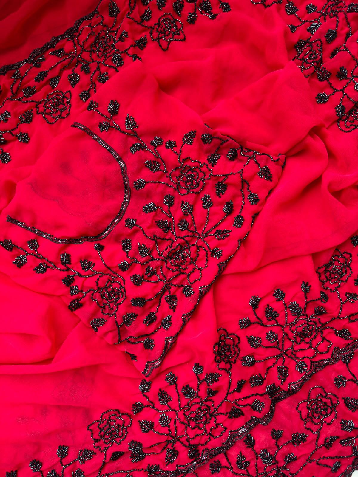 ULTIMATE GLAMOUR: EXCLUSIVE PREMIUM HANDWORK SAREE