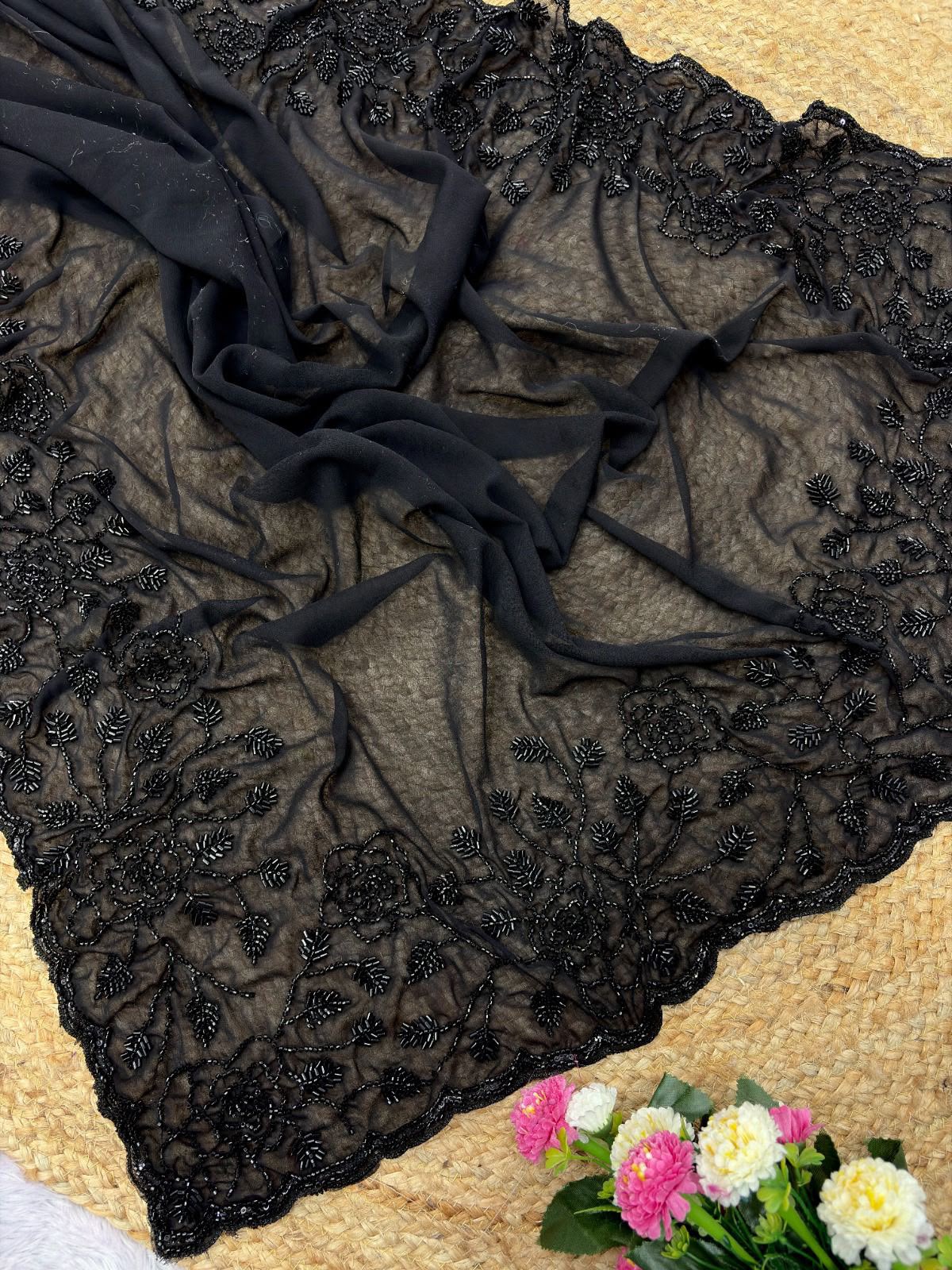 ULTIMATE GLAMOUR: EXCLUSIVE PREMIUM HANDWORK SAREE