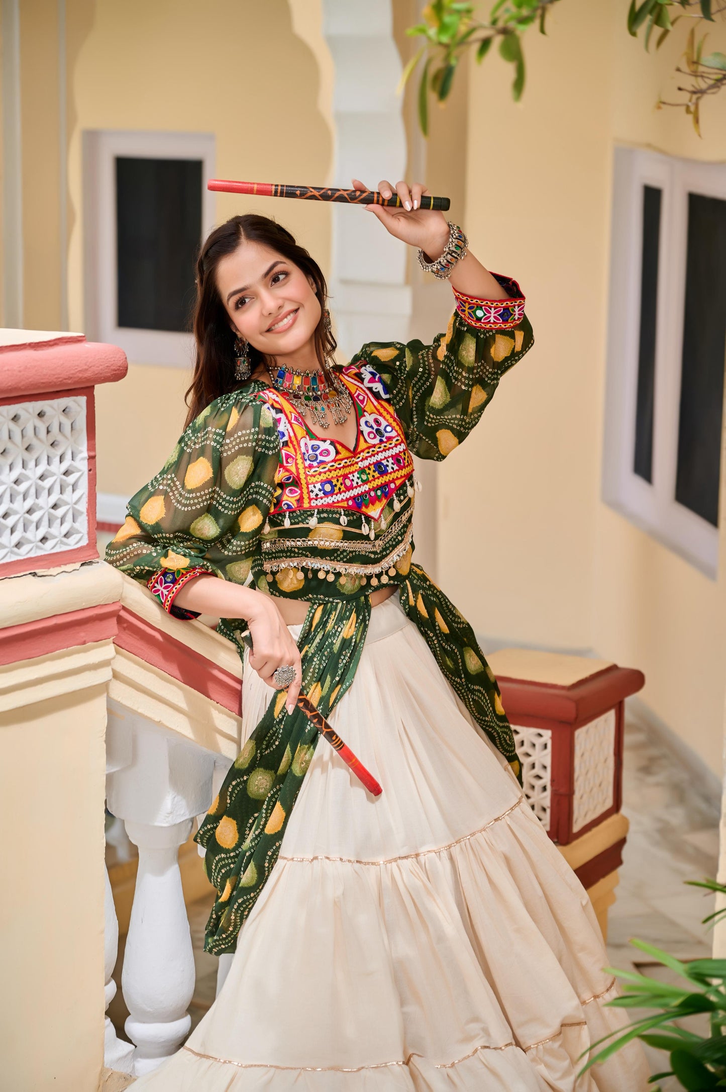 Abundantly Flaired 2026 Exclusive Navratri Special Gamathi Work Lehenga choli