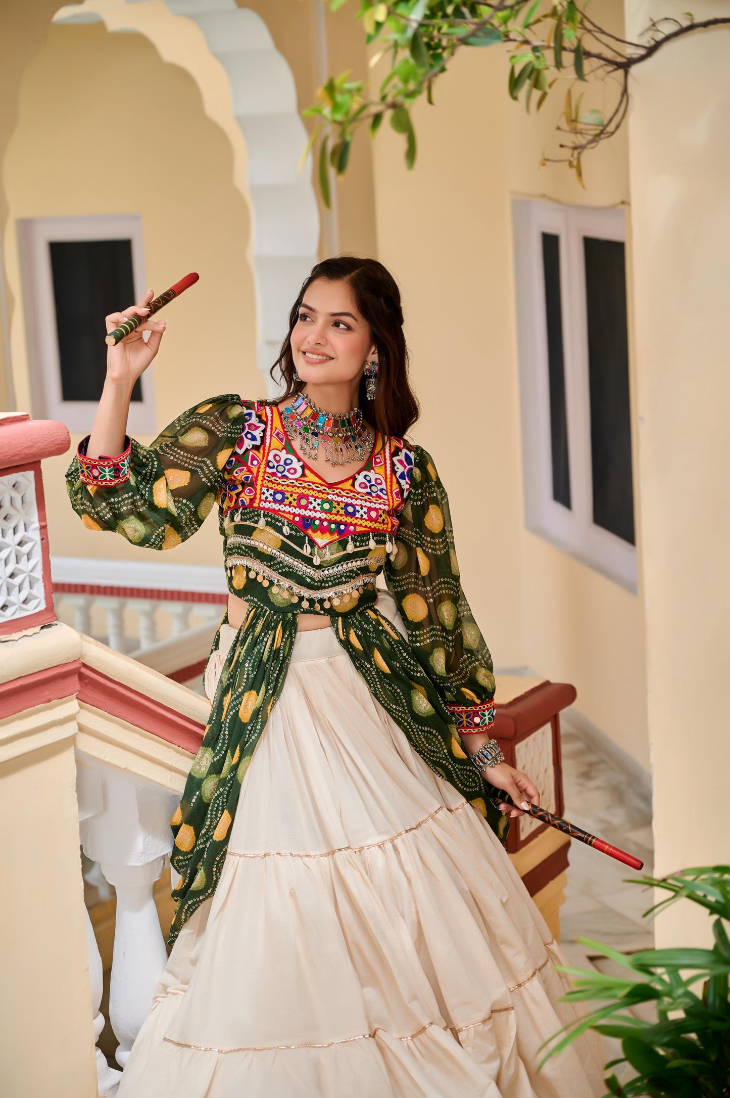 Abundantly Flaired 2026 Exclusive Navratri Special Gamathi Work Lehenga choli