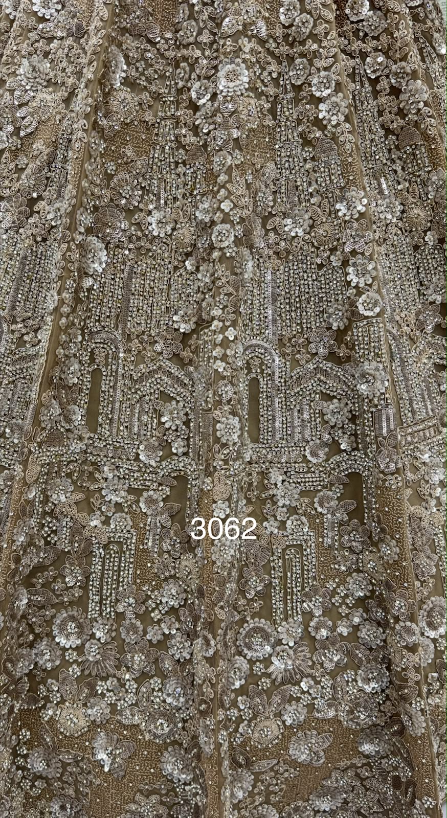 The Golden Hour Antique Gold Heavily Embellished Net Lehenga Set
