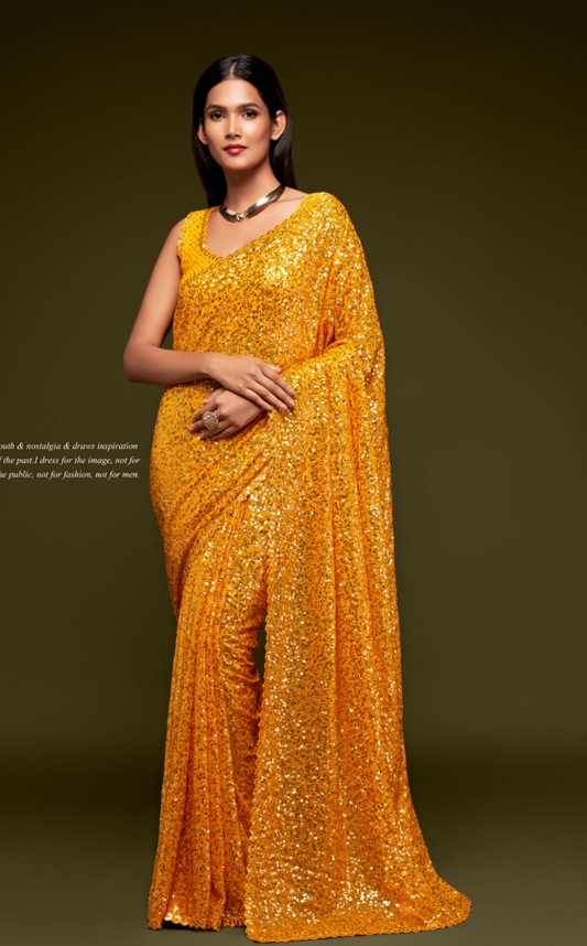 Ultra Premium Sequins Superior Saree