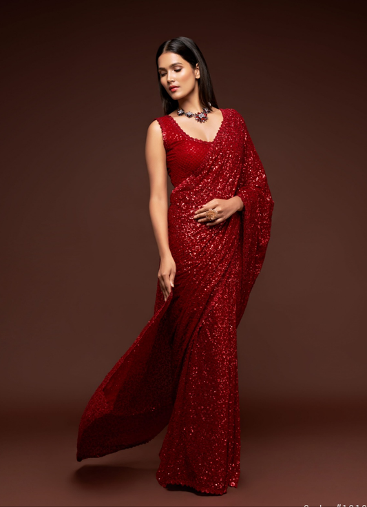 Ultra Premium Sequins Superior Saree