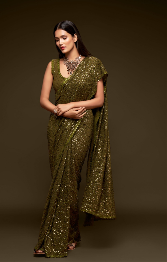 Ultra Premium Sequins Superior Saree