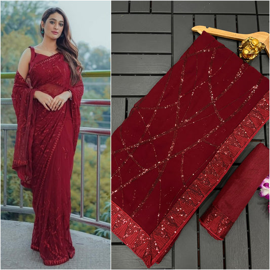 Bollywood Blockbuster Sequins Bling Saree