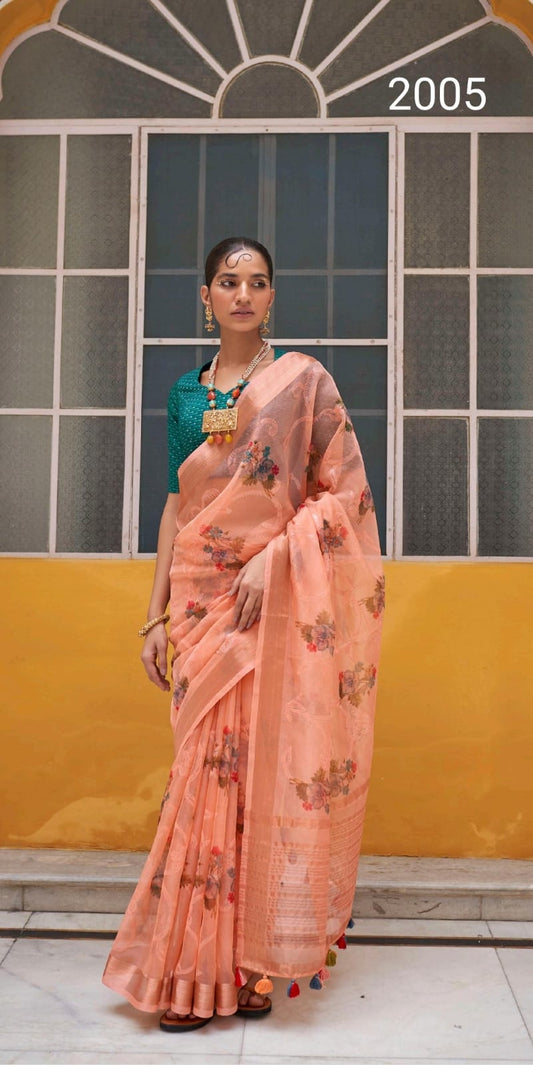 EXCLUSIVE PREMIUM BEAUTIFUL TISSUE SILK SAREES