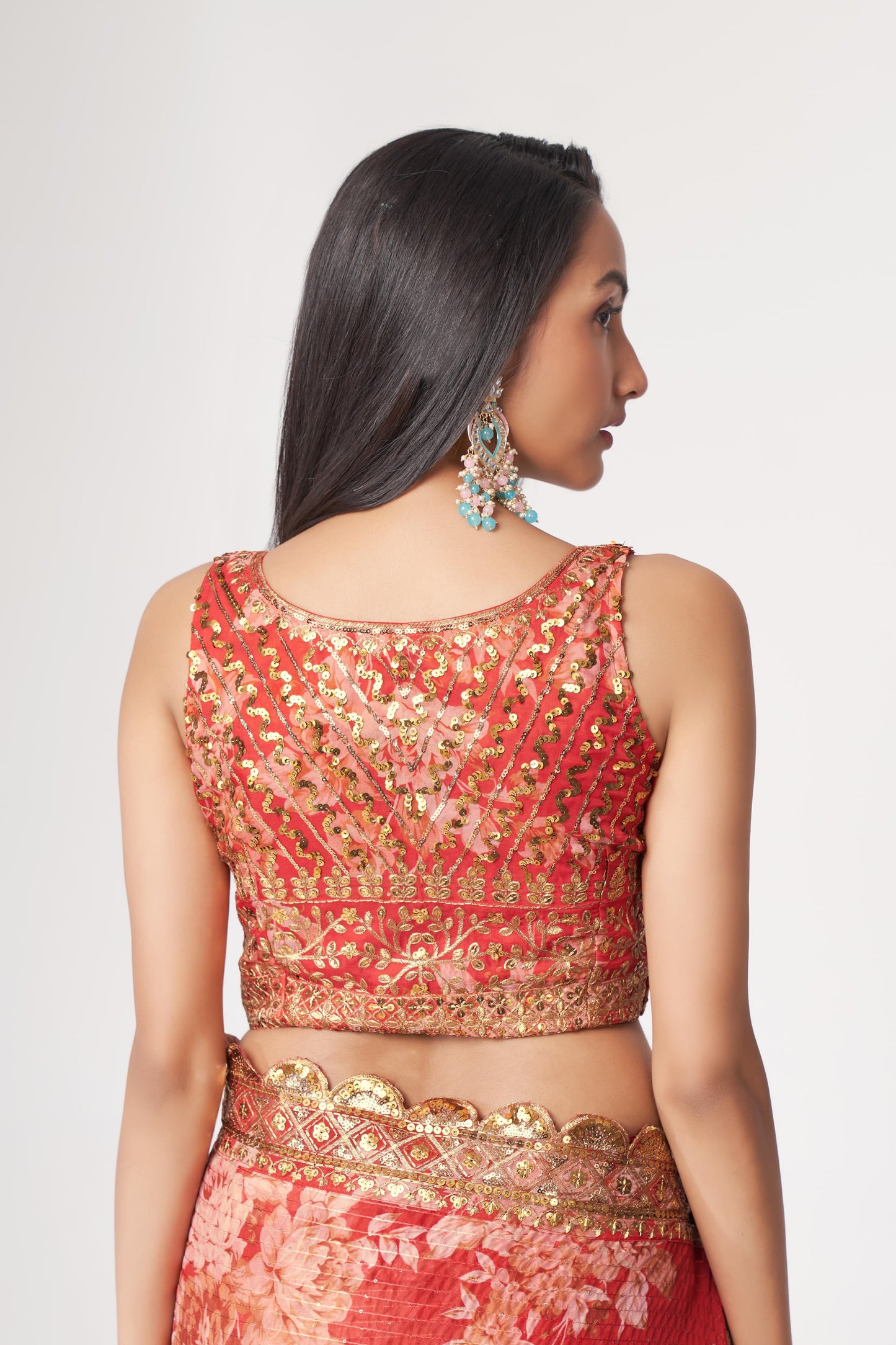 Floral Premium Organza Saree