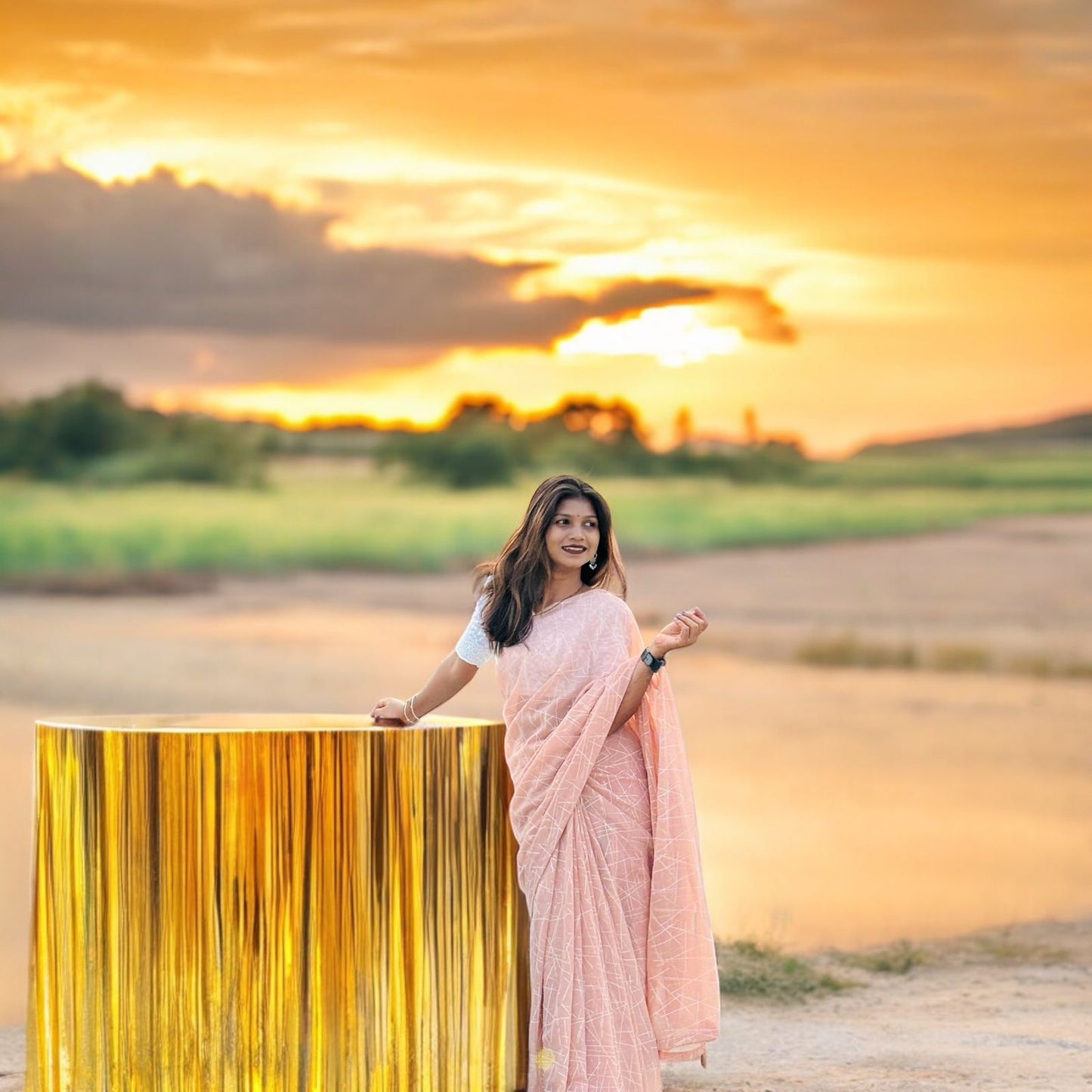 Monsoon Vibes Chiffon Sarees