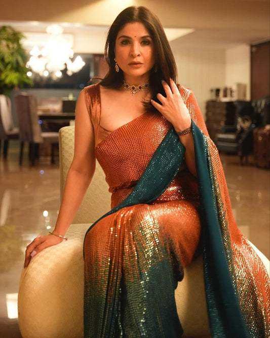 Dual Ombre Shade Bling Saree
