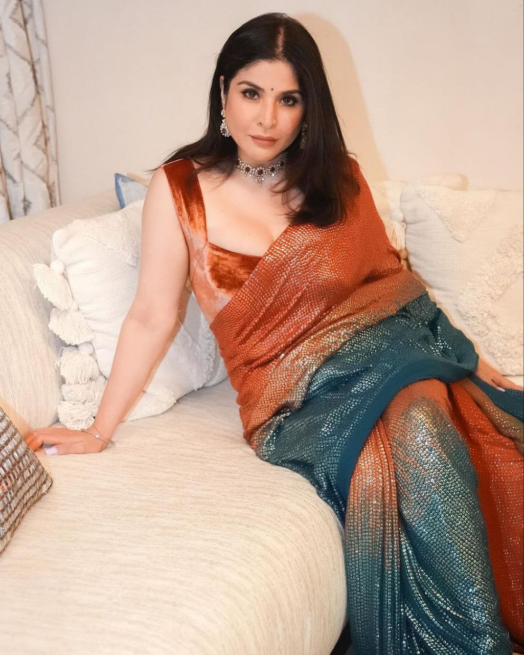 Dual Ombre Shade Bling Saree