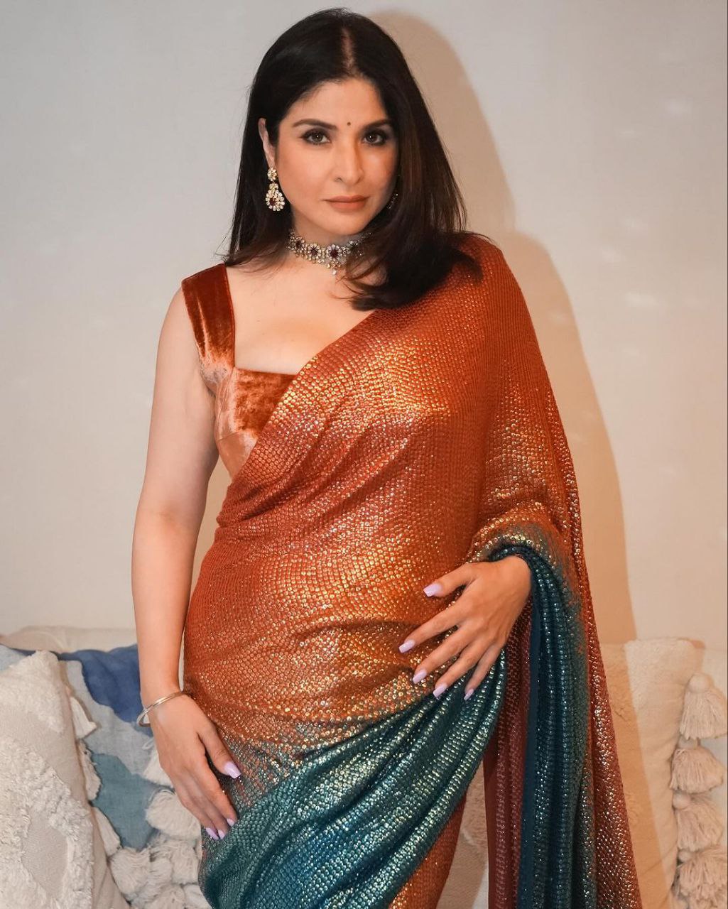 Dual Ombre Shade Bling Saree