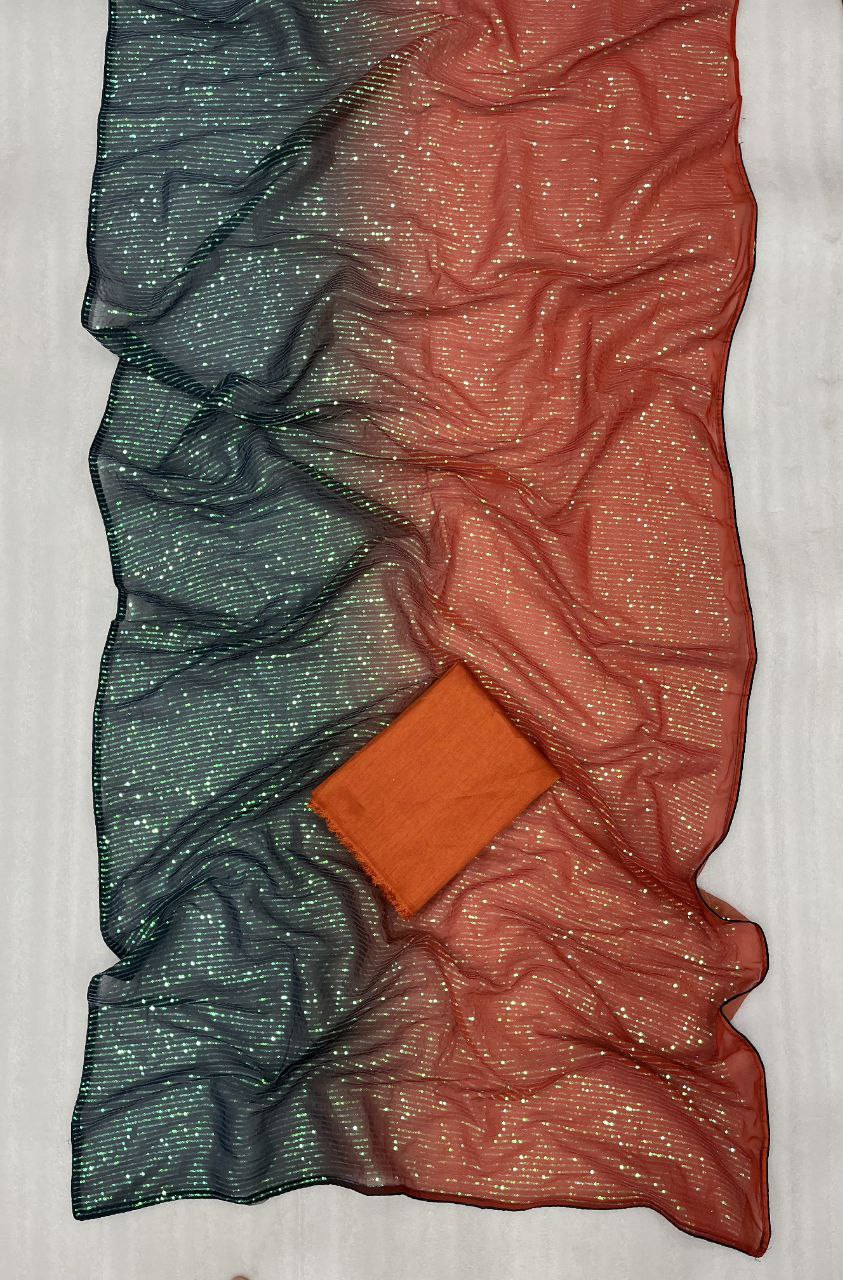 Dual Ombre Shade Bling Saree