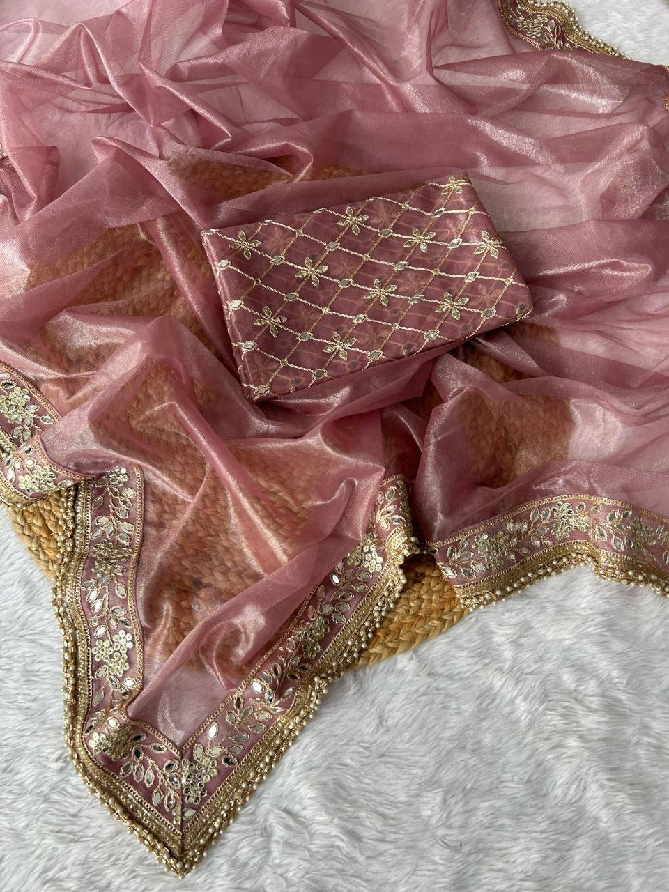 Silver Tissue Silk Pastal Series Sarees