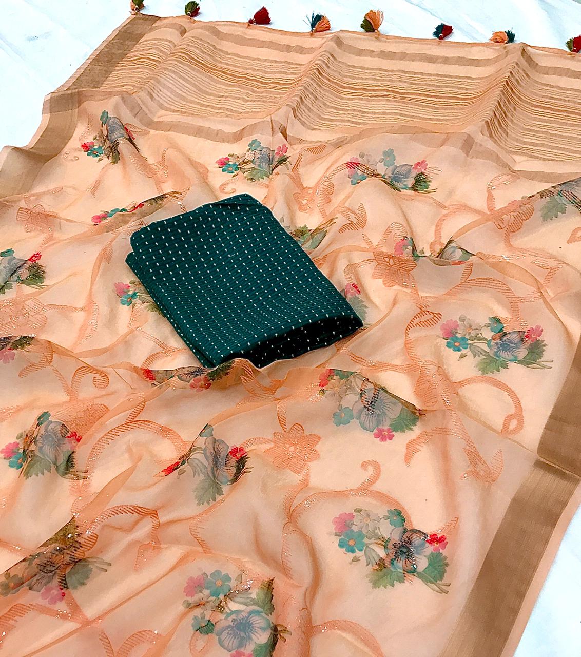 EXCLUSIVE PREMIUM BEAUTIFUL TISSUE SILK SAREES