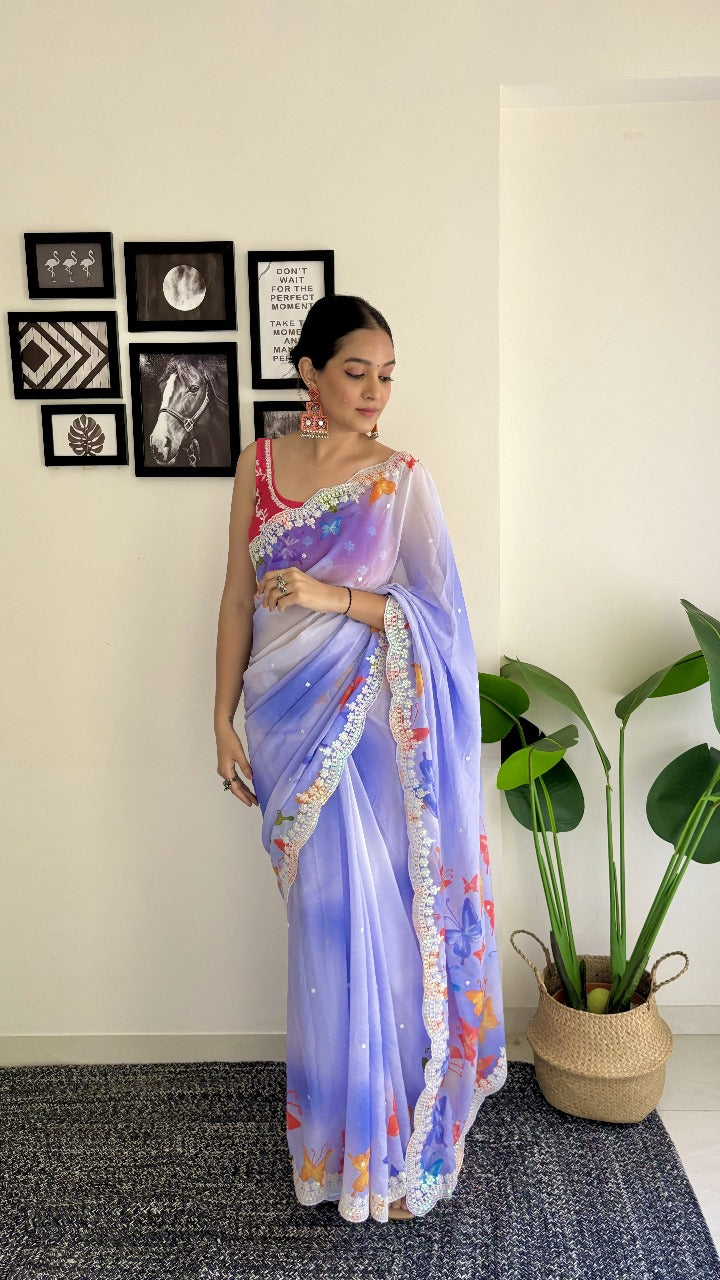 Pastal Colorful Natural Colors Sarees
