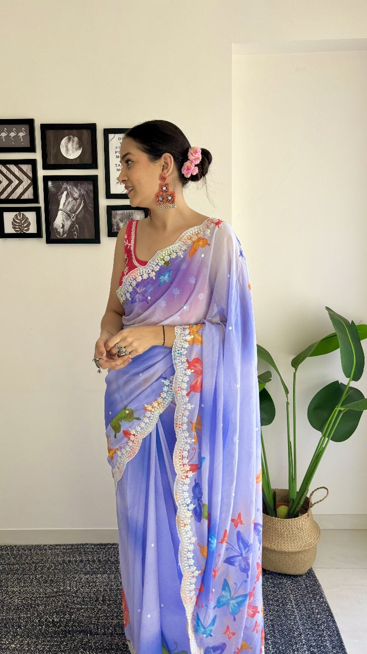 Pastal Colorful Natural Colors Sarees