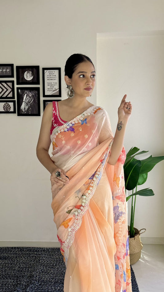 Pastal Colorful Natural Colors Sarees