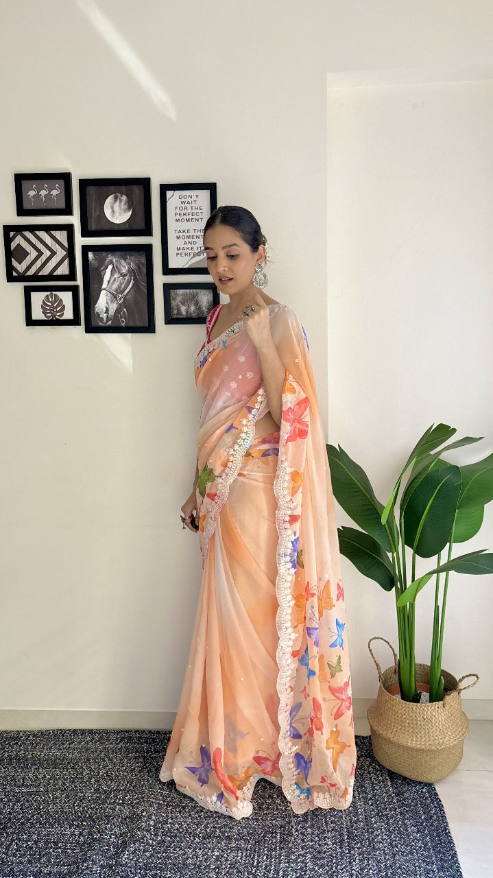 Pastal Colorful Natural Colors Sarees