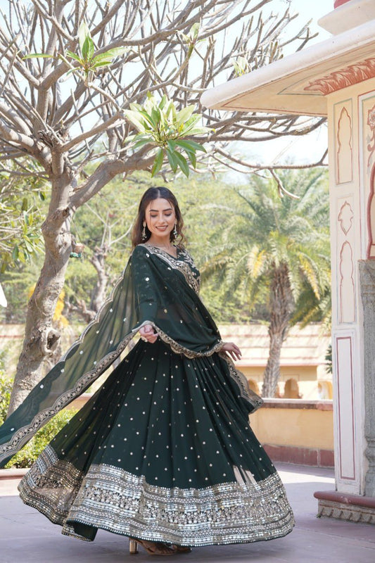 GREEN LEHANGA CHOLI WITH DUPATTA COLLECTION