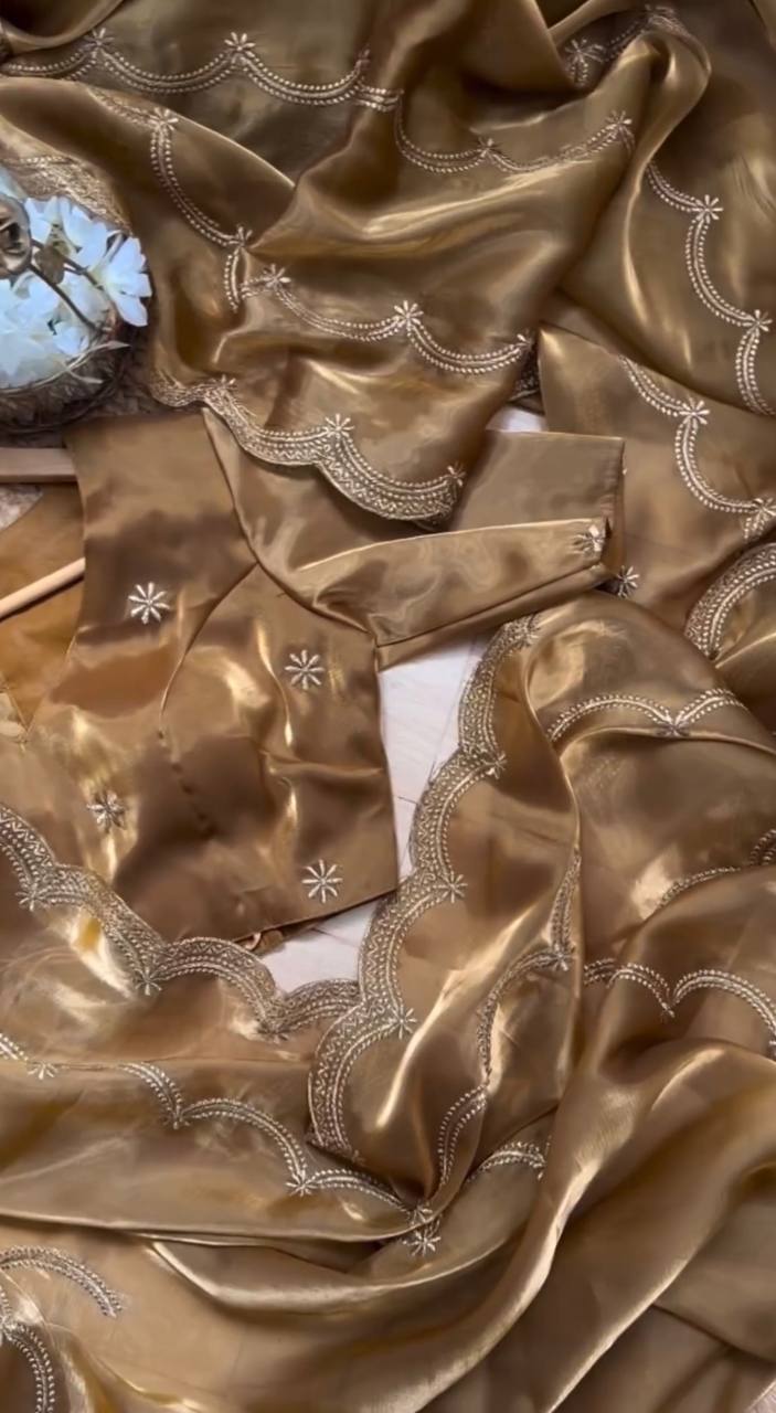 Brown Love Elegant Premium Silk Saree