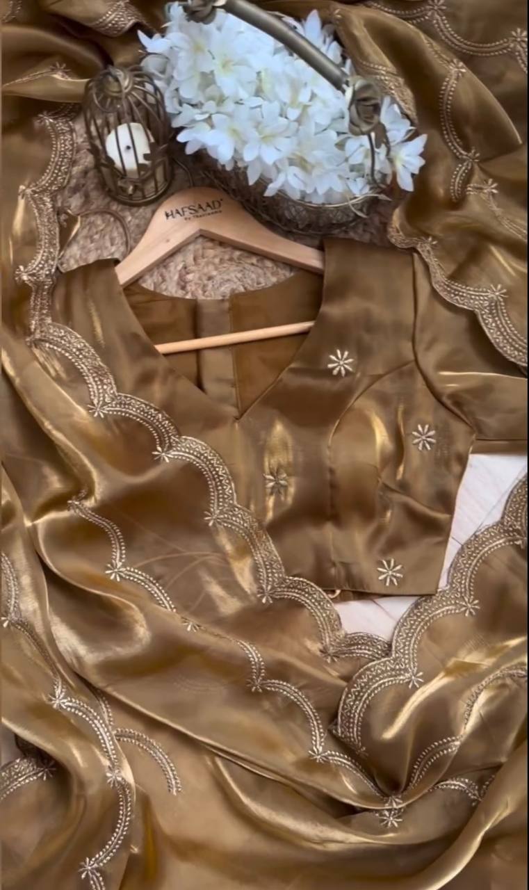 Brown Love Elegant Premium Silk Saree