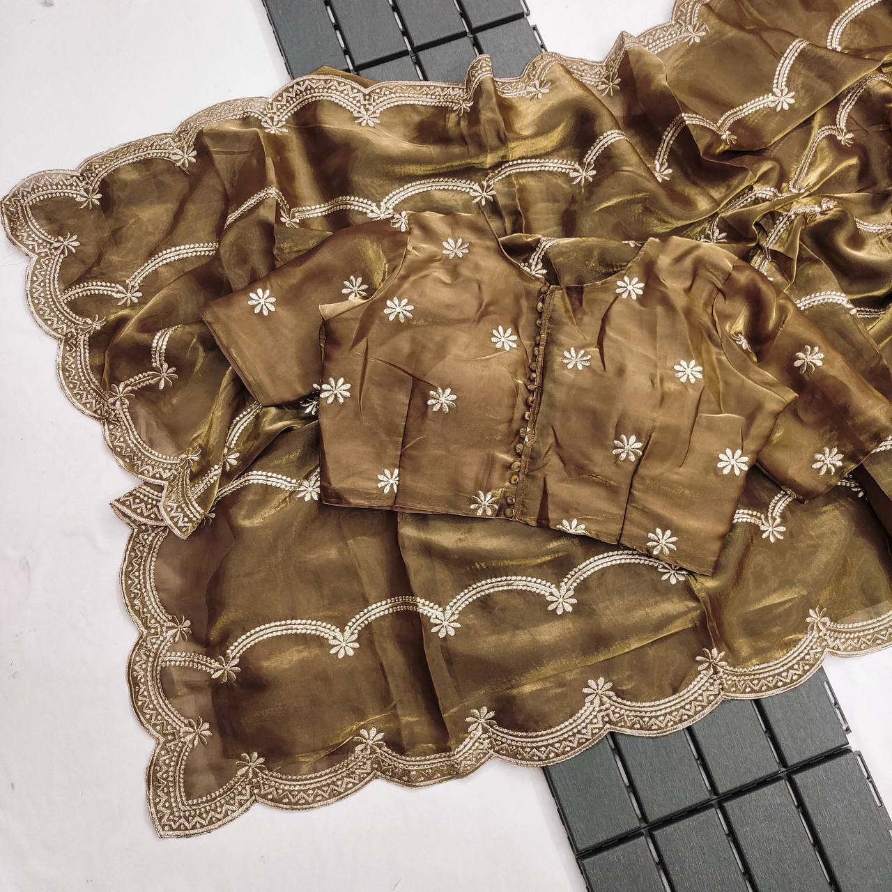 Brown Love Elegant Premium Silk Saree