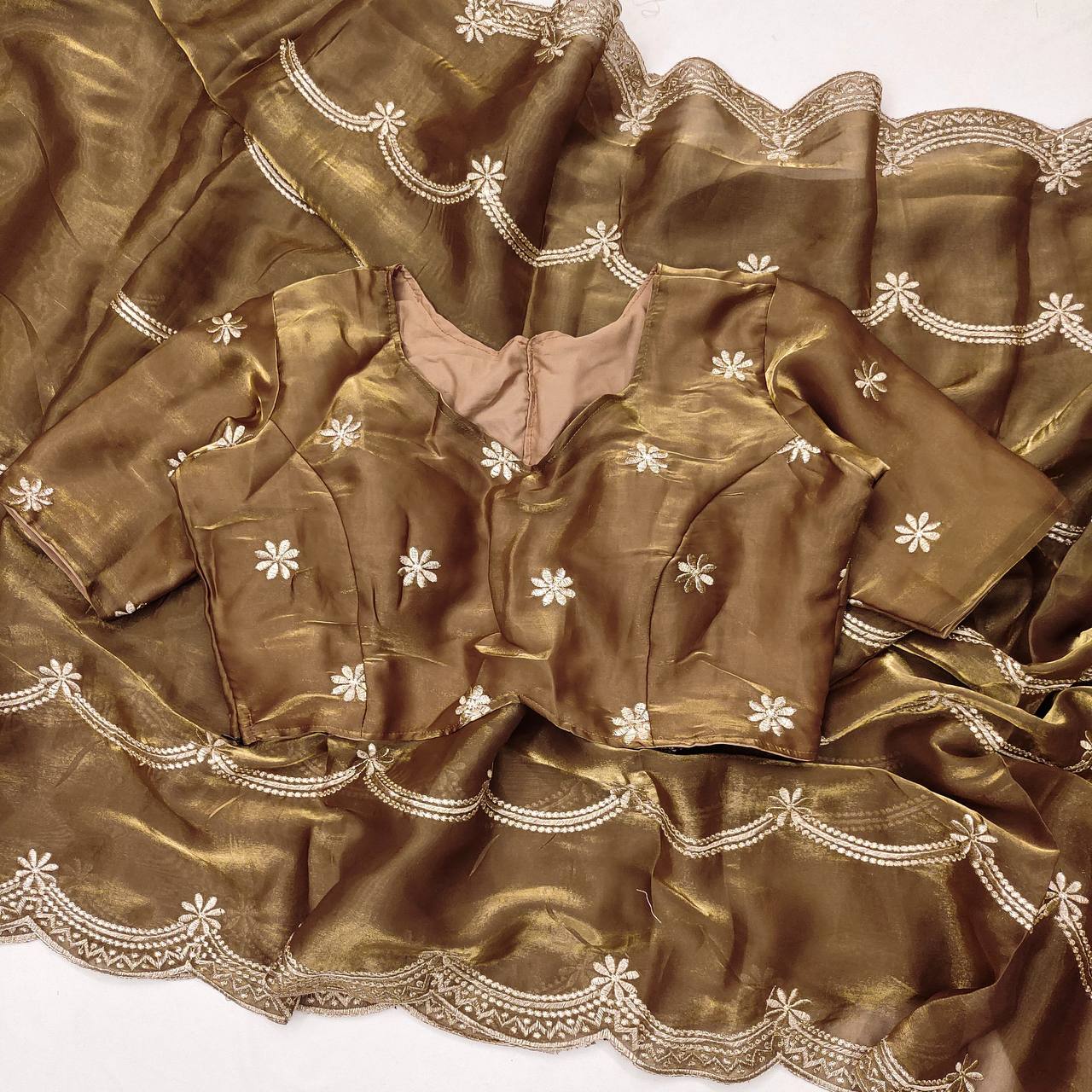 Brown Love Elegant Premium Silk Saree