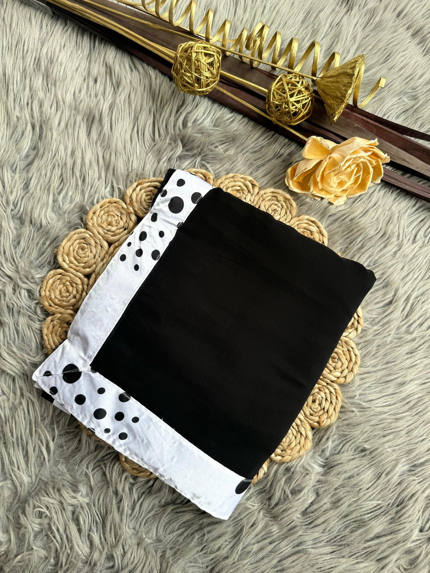 Polka Dots & Black Saree