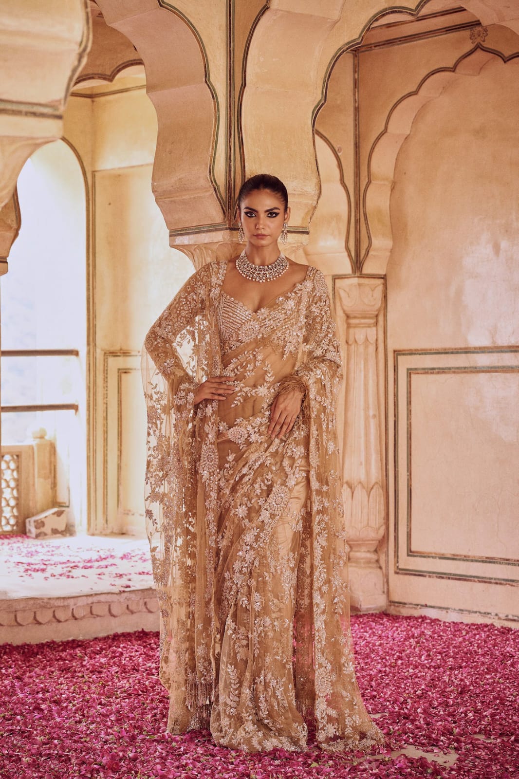 Golden Bling Festival Saree