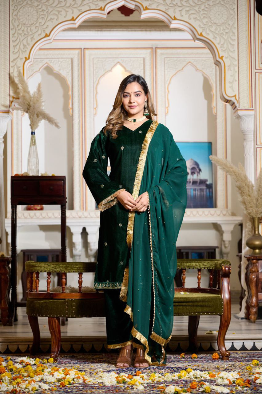 Luxe velvet suit that redefine grace