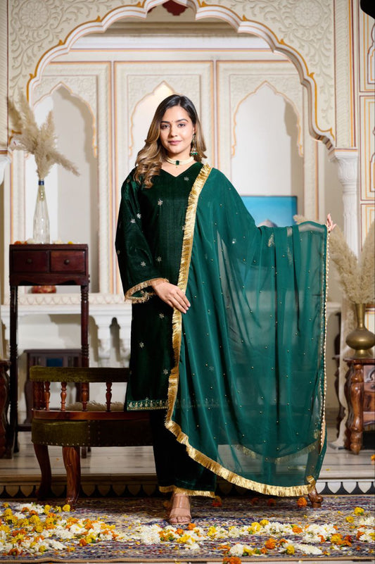 Luxe velvet suit that redefine grace