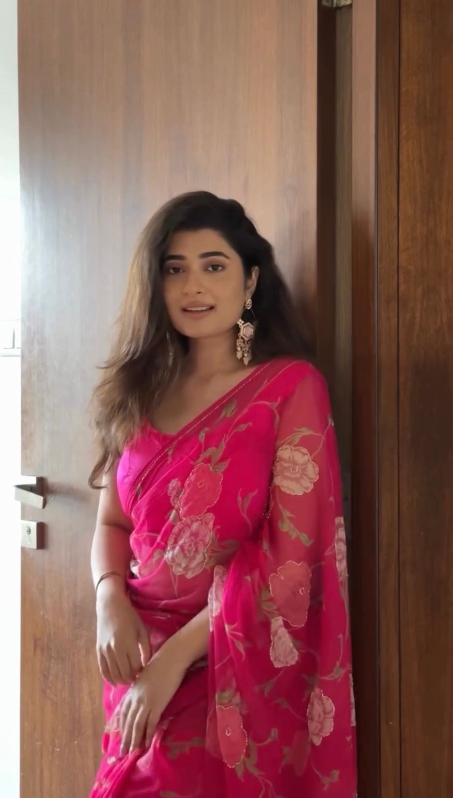 Floral Organza Saree