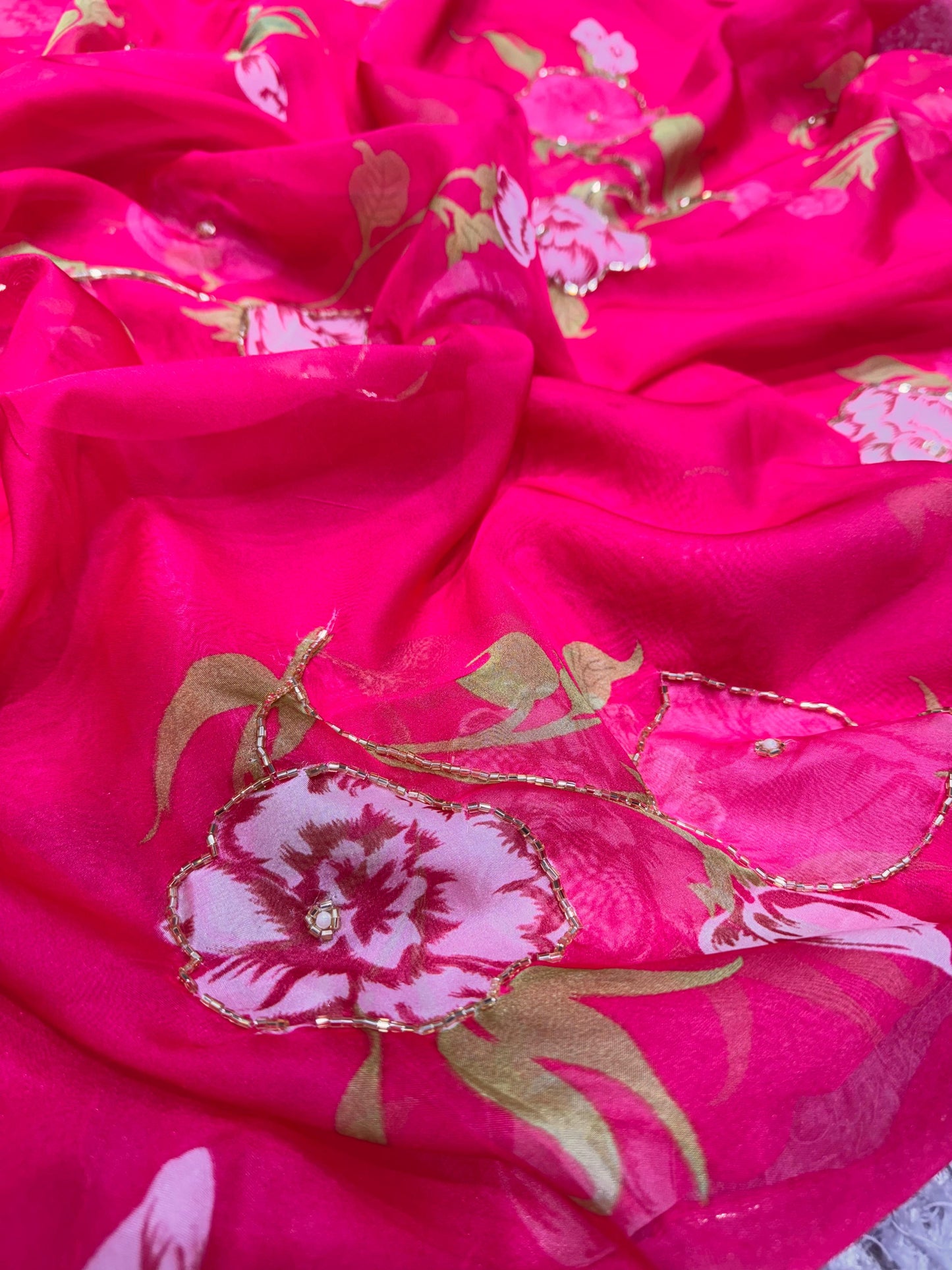 Floral Organza Saree