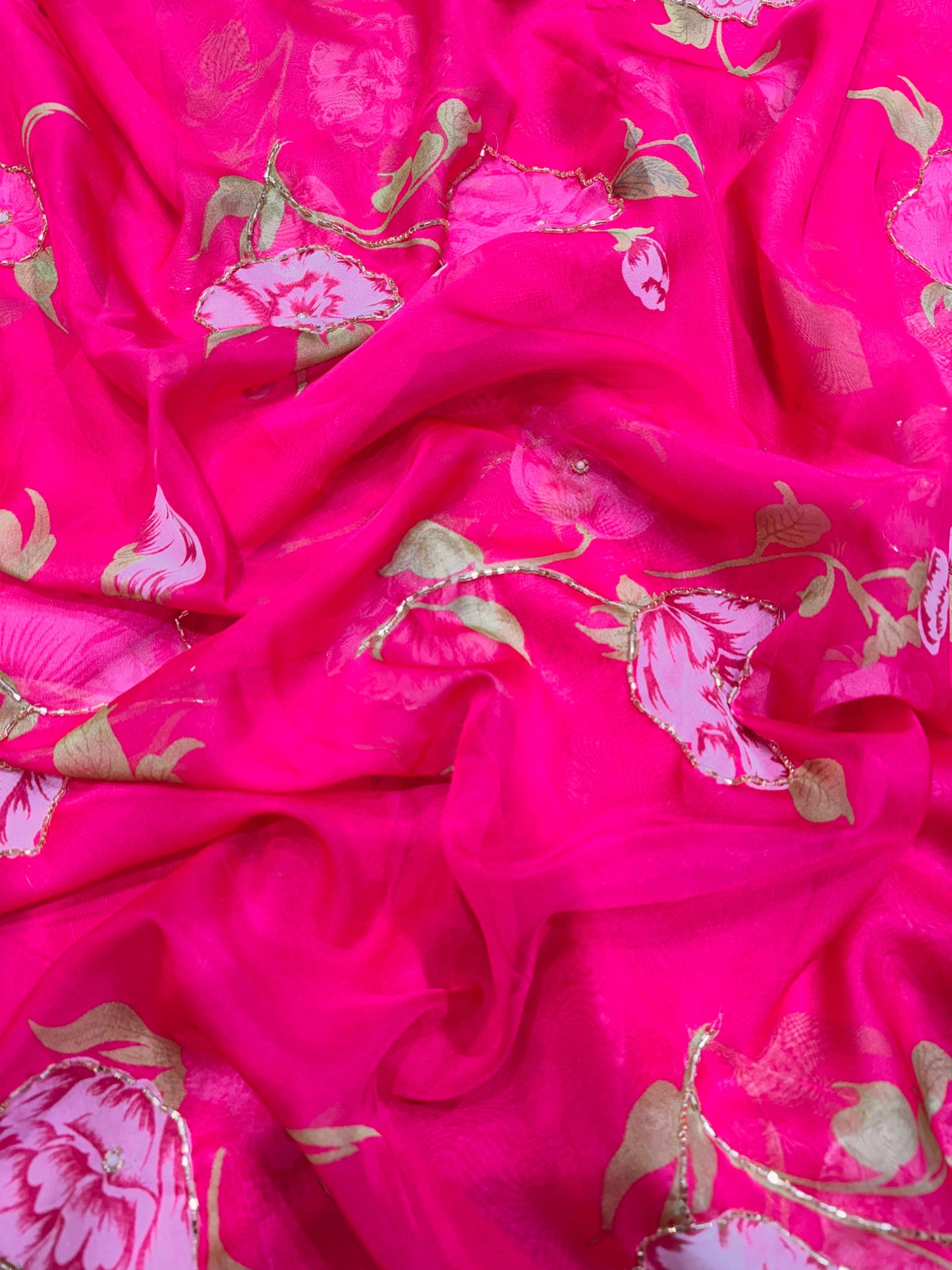 Floral Organza Saree