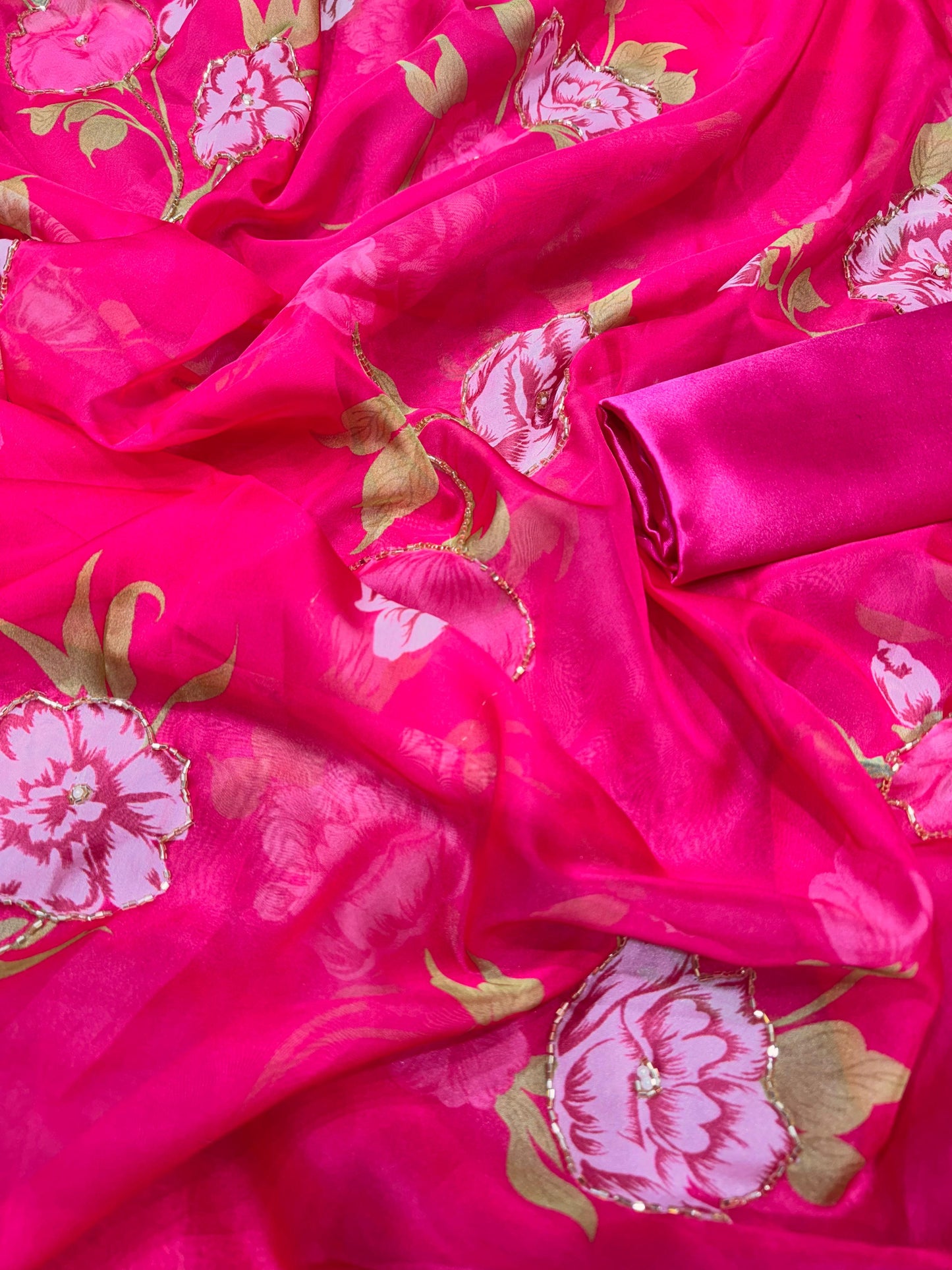 Floral Organza Saree